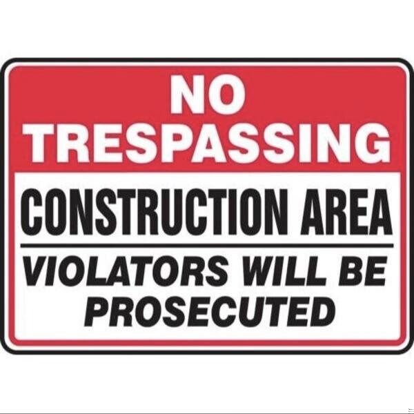 Accuform SAFETY SIGN NO TRESPASSING MCRT913XT MCRT913XT - main
